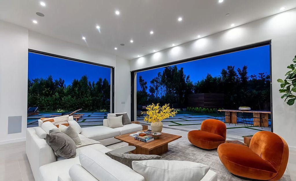 The Bel Air Home is a brand new architectural wonder defined by impeccable craftsmanship and excellent attention to detail, displays natural elements throughout now available for sale. This home located at 1523 Stradella Rd, Los Angeles, California;