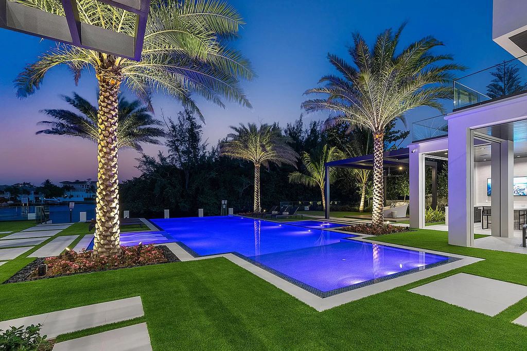 The Mansion in Boca Raton is a brand new waterfront Signature Estate built by SRD Building Corp a premier oversized lot now available for sale. This home located at 372 E Alexander Palm Rd, Boca Raton, Florida