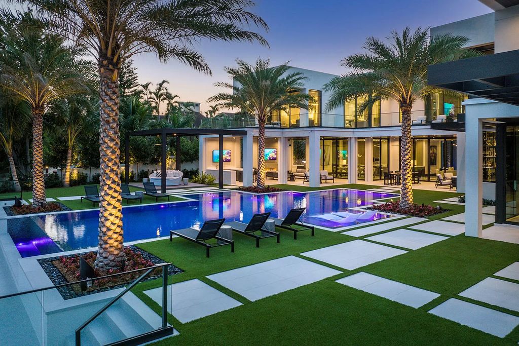 The Mansion in Boca Raton is a brand new waterfront Signature Estate built by SRD Building Corp a premier oversized lot now available for sale. This home located at 372 E Alexander Palm Rd, Boca Raton, Florida