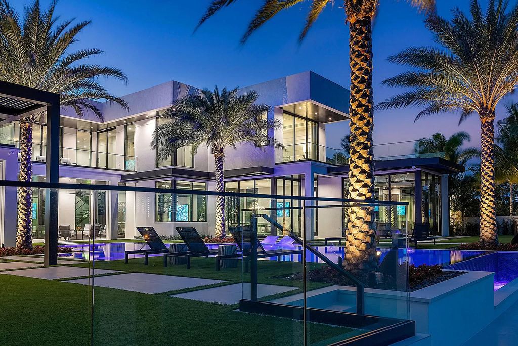 The Mansion in Boca Raton is a brand new waterfront Signature Estate built by SRD Building Corp a premier oversized lot now available for sale. This home located at 372 E Alexander Palm Rd, Boca Raton, Florida