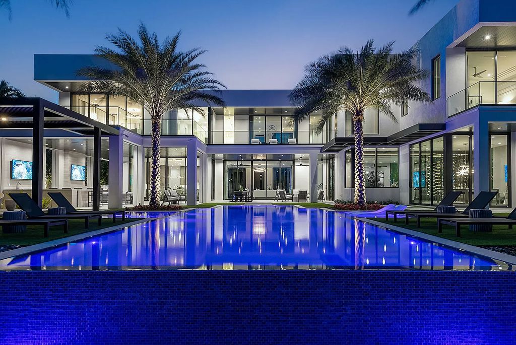 The Mansion in Boca Raton is a brand new waterfront Signature Estate built by SRD Building Corp a premier oversized lot now available for sale. This home located at 372 E Alexander Palm Rd, Boca Raton, Florida