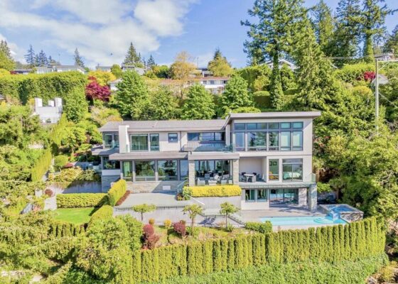 Lavish Mansion in West Vancouver with Spectacular Views of Ocean, and ...