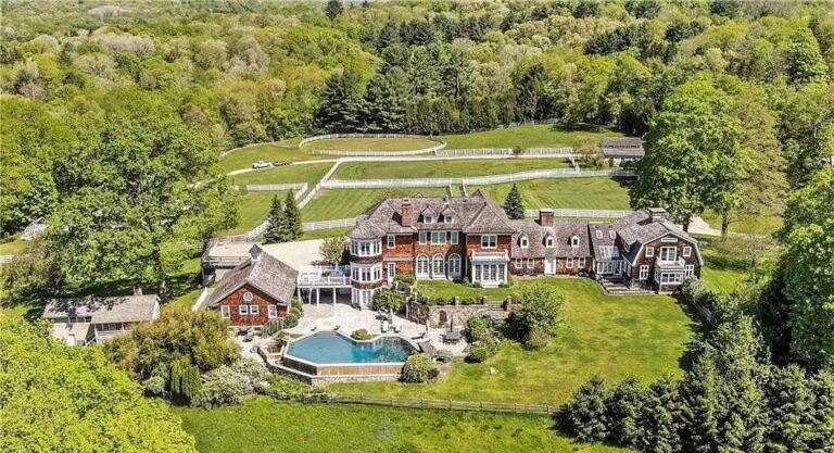 Explore Endless Possibilities of Satisfying Your Lifestyle Demands in this $4,750,000 Elegant Country Estate in Connecticut
