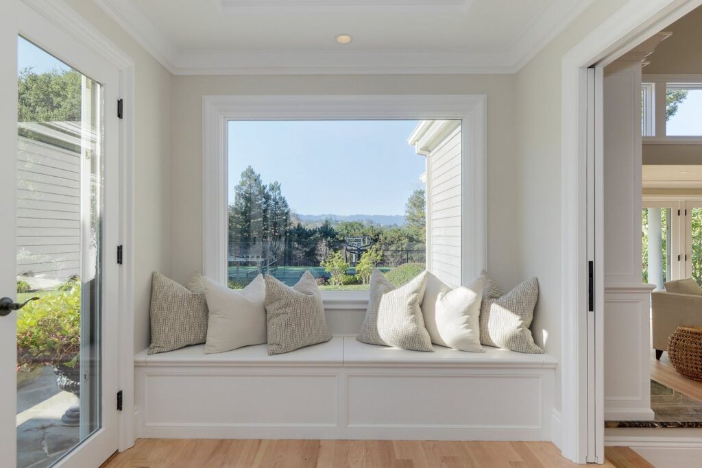The Home in Los Altos Hills is a dream compound for entertaining and fitness alike with a large pool, full tennis court, separate spa now available for sale. This home located at 13113 Byrd Ln, Los Altos Hills, California