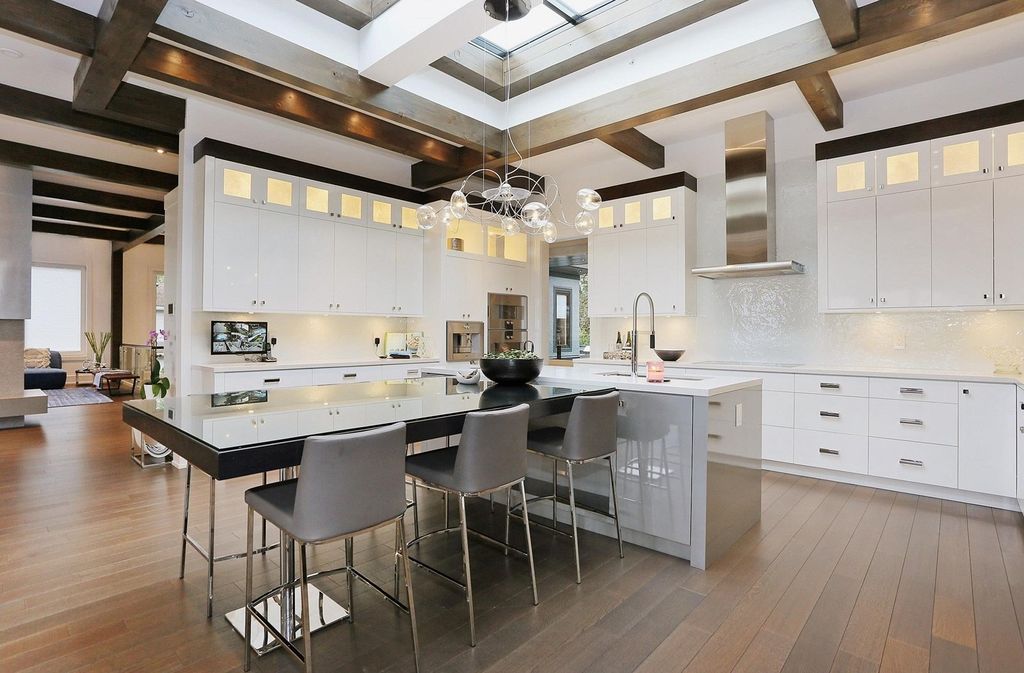 White cabinets are the epitome of a modern-look kitchen, offering a clean, sleek, and timeless aesthetic. The crisp white hue brightens up the space, creating an open and airy atmosphere. Their versatility allows for easy integration with various materials and colors, making it effortless to customize the kitchen's style to suit contemporary tastes. Whether paired with stainless steel appliances or complemented by bold accents, white cabinets add a touch of elegance and sophistication, making the kitchen a stylish and inviting hub for modern living.