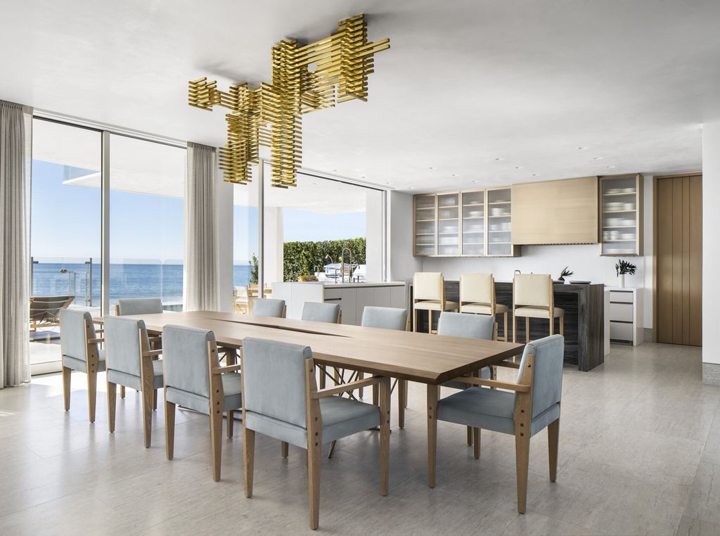 The Home in Malibu is a remarkable beachfront estate with impeccable architectural credentials and one of Southern California's most enviable settings now available for sale. This home located at 22446 Pacific Coast Hwy, Malibu, California