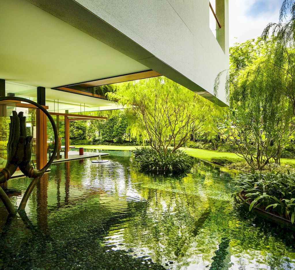 Sky Pool House with Terraced roof gardens in Singapore by Guz Architects