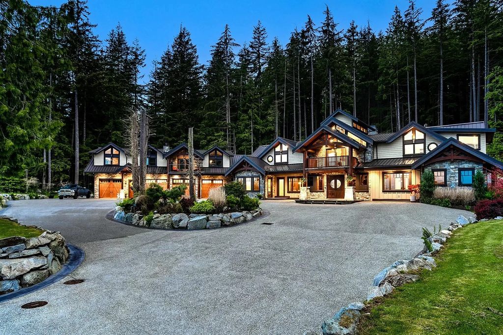 The Estate in Anmore offers an open concept flows from room to room & showcases the masterful workmanship throughout, now available for sale. This home located at 3299 Black Bear Way, Anmore, BC V3H 5G6, Canada