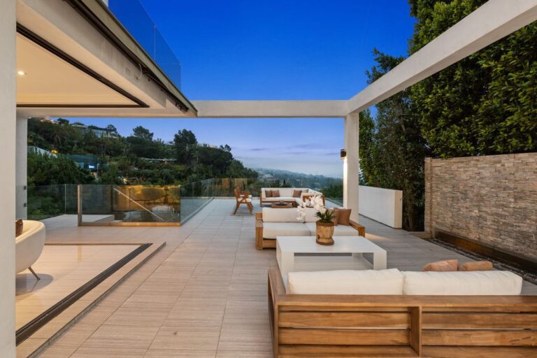 This 12,995,000 Home in Beverly Hills has large patios on multiple levels