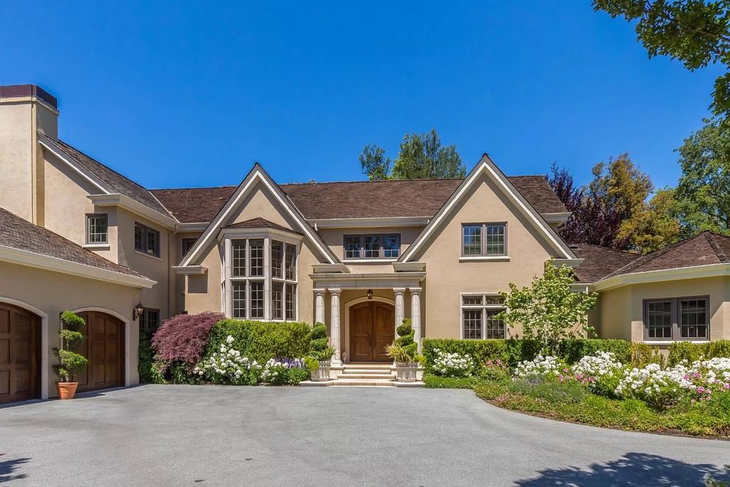 The Home in Atherton is a prestigious estate are the beautifully landscaped grounds with the ultimate privacy down a long, gated driveway now available for sale. This home located at 23 Belbrook Way, Atherton, California