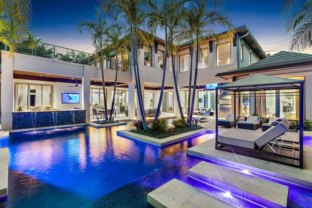 The Home in Jupiter is a Contemporary Turtle Beach Construction Custom Waterfront Estate was built with top of the line materials and ultimate craftmanship now available for sale. This home located at 177 Commodore Dr, Jupiter, Florida