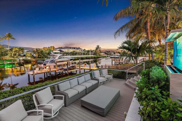 $15M Waterfront Home in Jupiter has resort pool with amazing water views