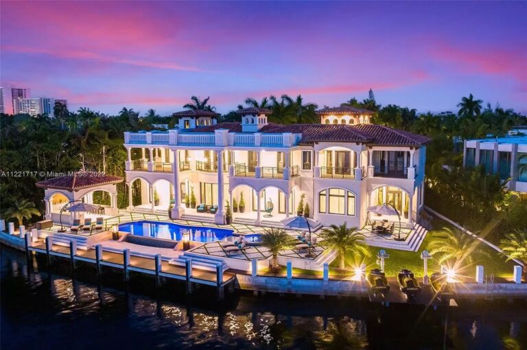 This $35,000,000 Ultra Lavish Waterfront Palatial Home in Golden Beach is The Epitome of Sophistication