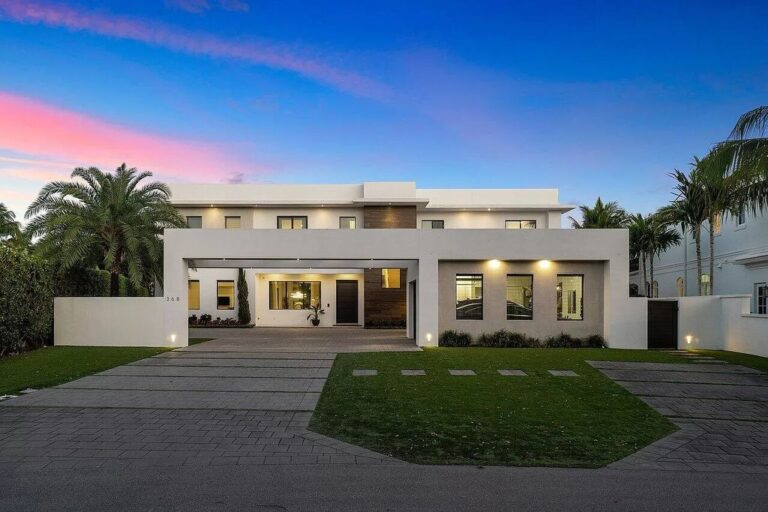 This $8,700,000 Modern European Home in Boca Raton has An Incredible Backyard Space