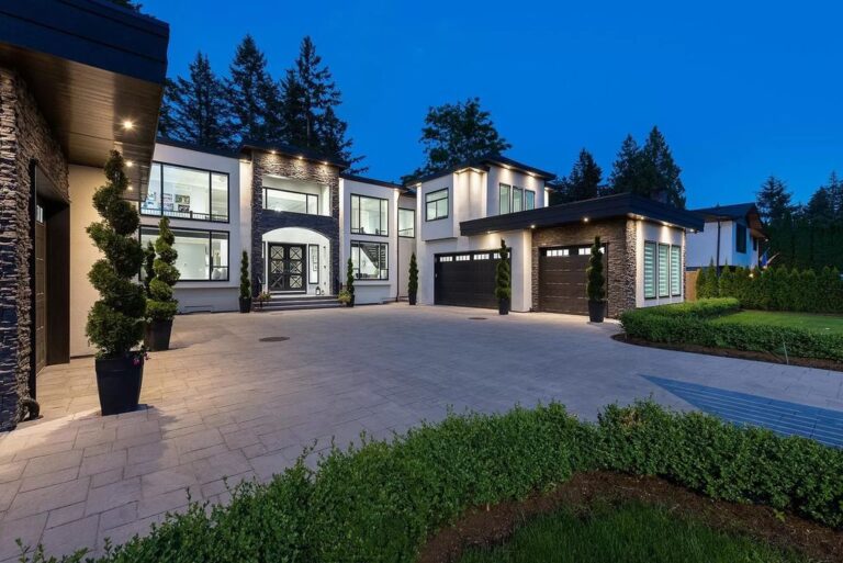 Truly a Masterpiece of Construction, This Striking Stucco and Stone Property in Langley Lists for C$5,388,000