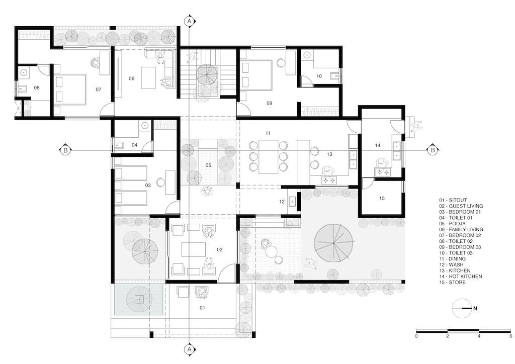 Void House with Tropical Modernism Design by i2a Architects Studio