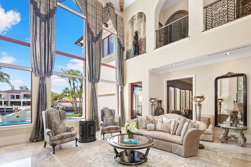 The Mansion in Boca Raton is a true residential original in South Florida nestled on a coveted lot with 258 feet of water frontage now available for sale. This home located at 700 Osprey Point Cir, Boca Raton, Florida