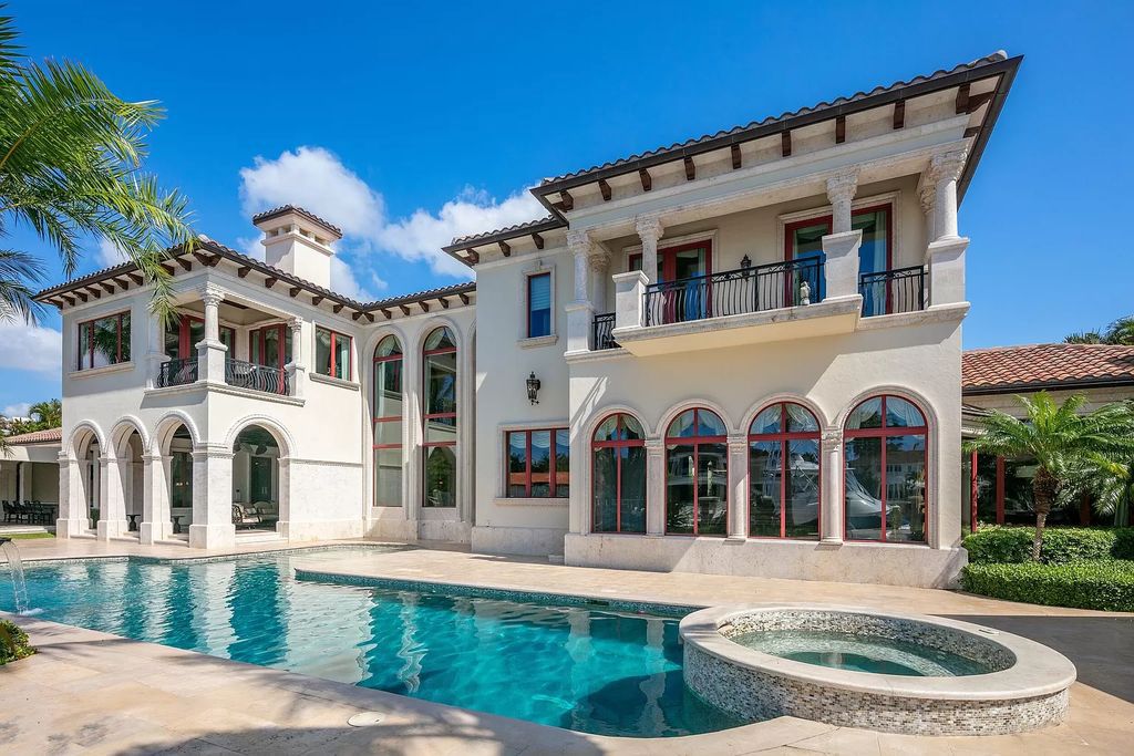 The Mansion in Boca Raton is a true residential original in South Florida nestled on a coveted lot with 258 feet of water frontage now available for sale. This home located at 700 Osprey Point Cir, Boca Raton, Florida