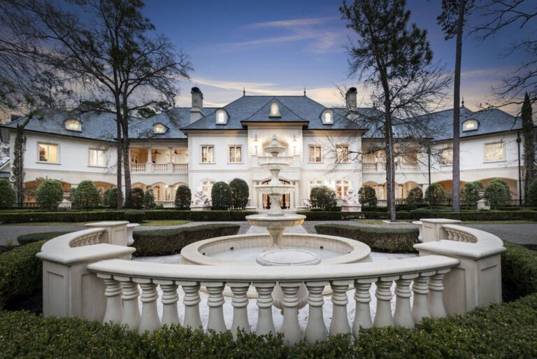A 30,000 SF Mega Mansion with Elegance and Timeless Architectural Detail in The Woodlands on The Market for $13,000,000