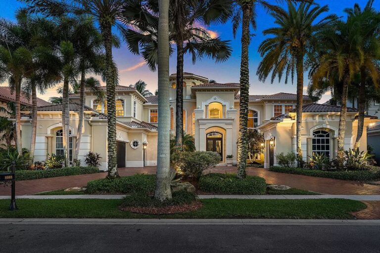An Exceptional Custom Home in Delray Beach with Stunning Golf Course Vistas Selling for $4,375,000