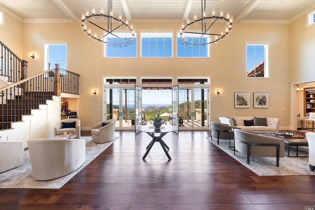 The Estate in Santa Rosa, an exceptional home delightfully set in Sonoma County Wine Country on approximately 10.5 private acres with hills and valley views is now available for sale. This home located at 790 Shiloh Cyn, Santa Rosa, California