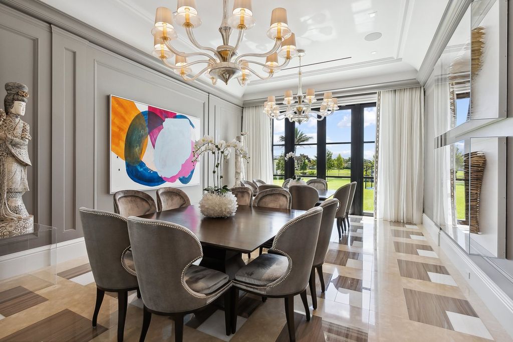 The Estate in Delray Beach, an extraordinary prestigious fully furnished custom home set prime lakefront site, open and mesmerizing T-shaped views. This home located at 16071 Quiet Vista Cir, Delray Beach, Florida.