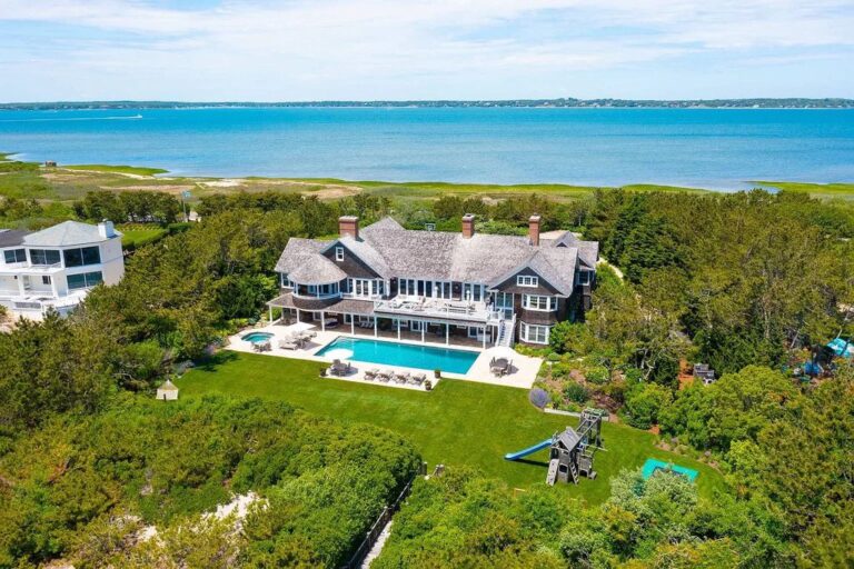 An Unparalleled 3.4 Acre Oceanfront Property in Southampton offers Elegant Entertaining Spaces with Unmatched Views for $44,950,000