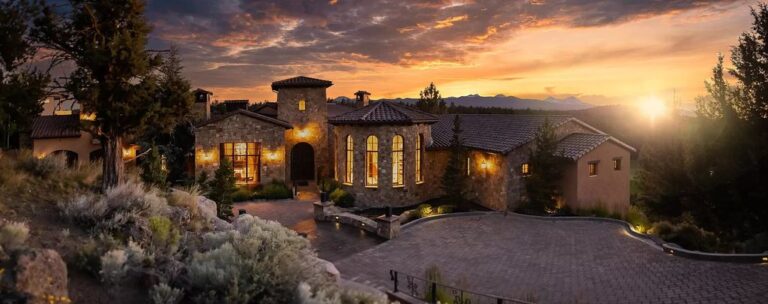 Capturing the Iconic Cascade Mountains, This Tuscan Masterpiece in Bend Oregon Lists for $4,550,000
