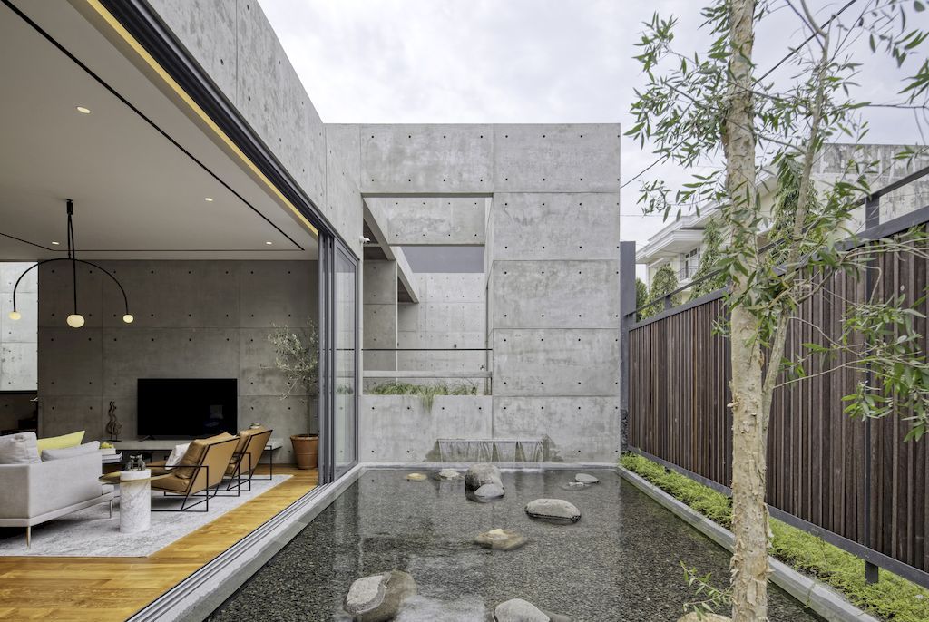 Cascading House, Stunning Concrete Home by Tamara Wibowo Architects