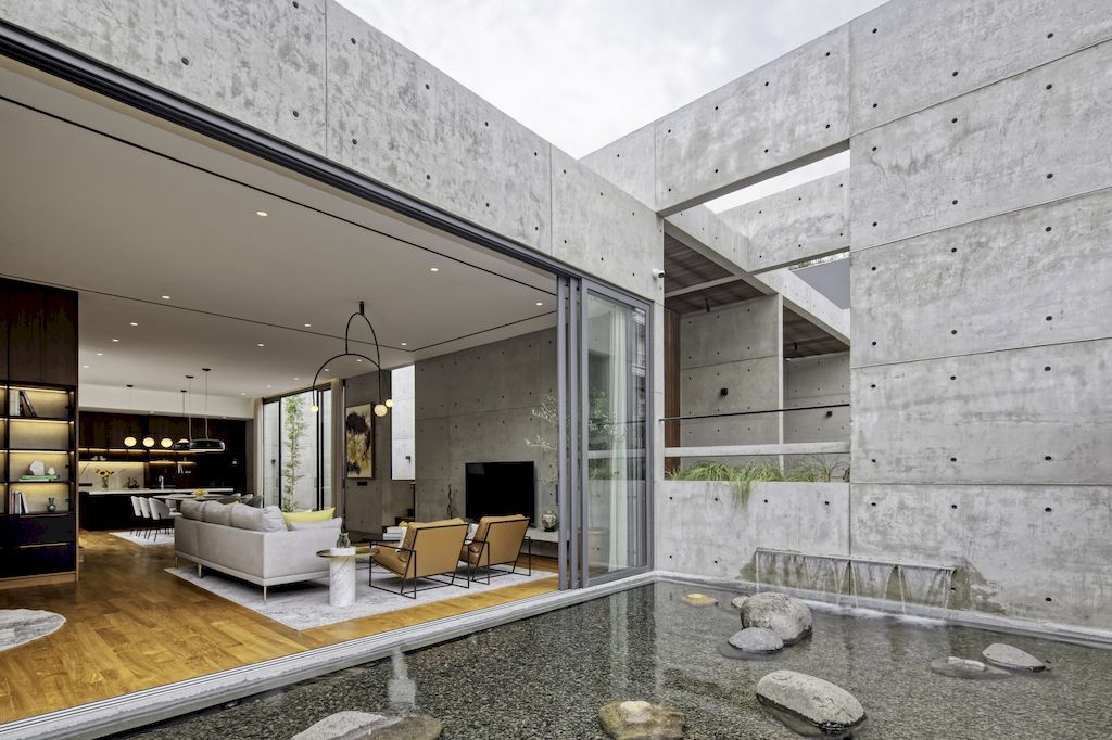 Cascading House, Stunning Concrete Home by Tamara Wibowo Architects