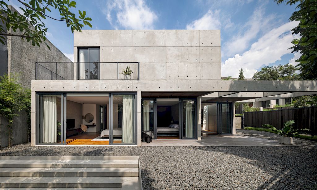 Cascading House, Stunning Concrete Home by Tamara Wibowo Architects