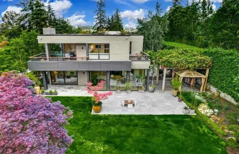 Finished with Modern Craftsmanship and Fine Materials, this Exemplary Estate in Medina Listed at $9,500,000