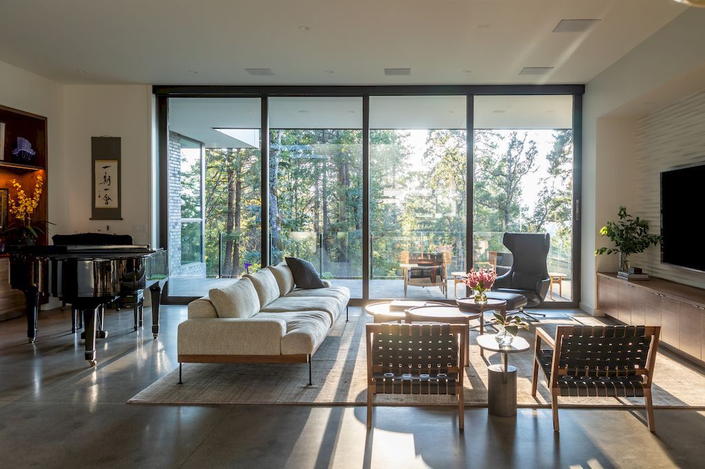 The ultimate luxury in modern design may be abundant natural light. So let the window coverings and curtains open. Replace your heavy drapes with lighter or sheer ones if they're too dark.
