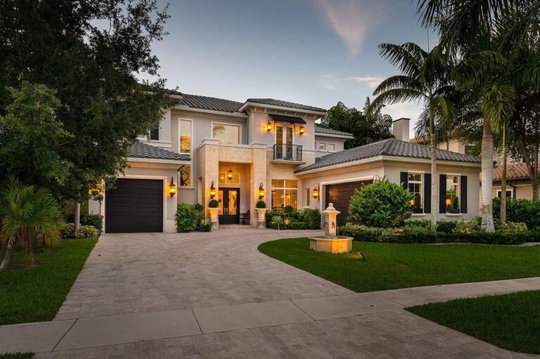 Inside A $3,750,000 Boca Raton Smart Home on A Premium Lot Overlooking The Grand Lake and Features a Breathtaking Backyard