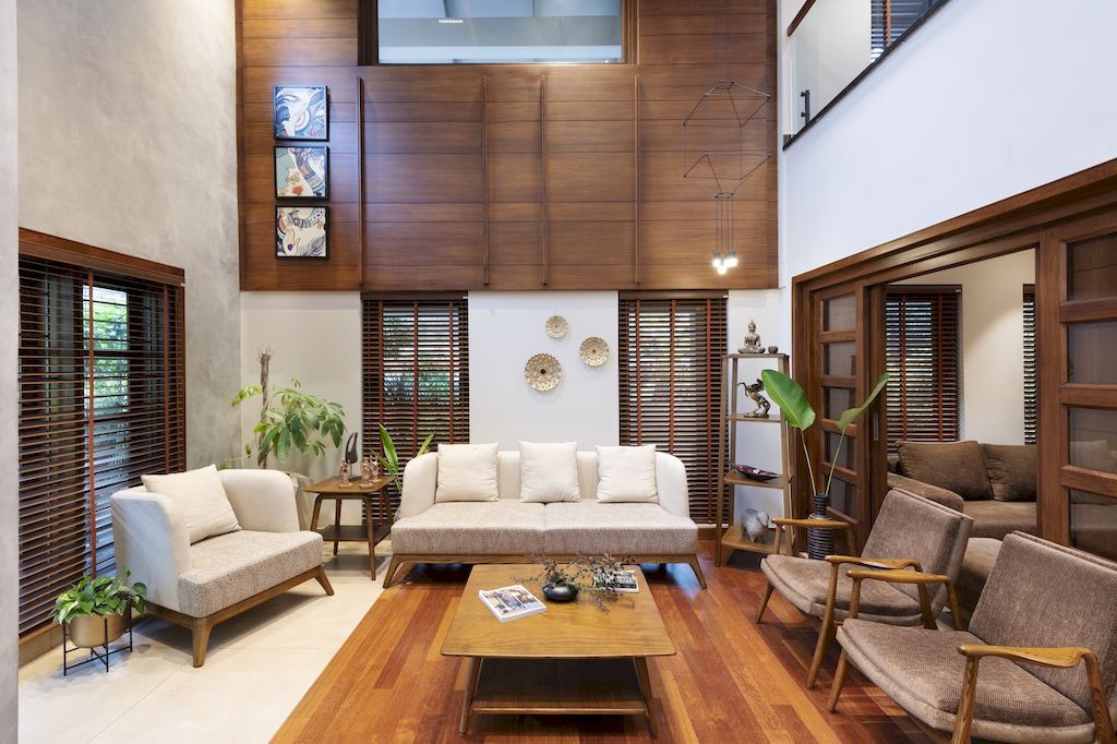 Kodath House for Traditional Modernism by Archimatrix India Associates