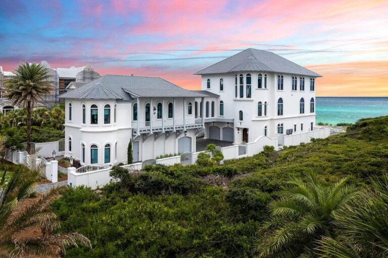 Just Listed $20,990,000, This Custom Beach Retreat with Stunning Views of The Gulf of Mexico in Inlet Beach is Perfect for Entertaining Family and Friends
