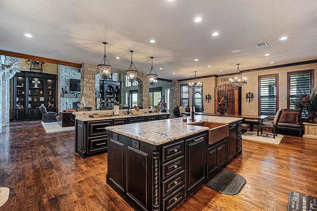 The Home in Ferris, a breathtaking custom lake estate was meticulously constructed with all the upgrades and views of the lake from every room is now available for sale. This home located at 430 Chaparall Rd, Ferris, Texas