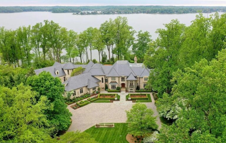 Remarkable, Gated 20-Acre Waterfront Estate in Severna Park with French – inspired Design Lists for $15,900,000