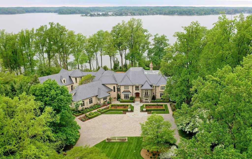 The Estate in Severna Park is nestled on the banks of the Severn River, only 10 minutes from historic Annapolis, now available for sale. This home located at 938 Old County Rd, Severna Park, Maryland