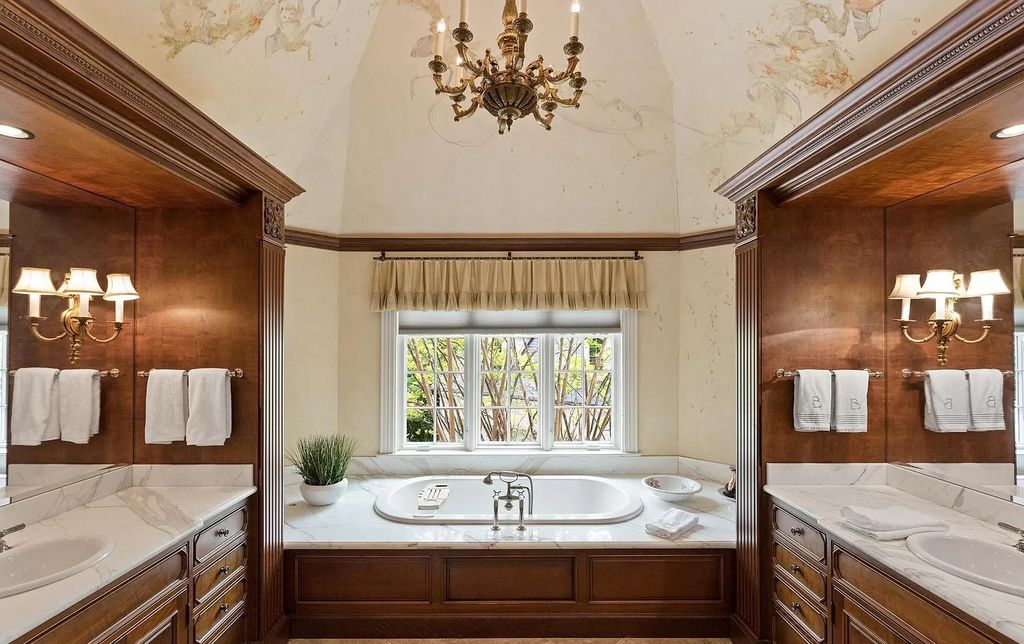 For bathrooms with a small area, the appearance of bathroom furniture with a smaller size is obvious. The purpose of this is to make the most of the bathroom space and make sure your bathroom is functional. As in the luxury ideas above, instead of using large oval bathtubs, a small and beautiful built in bathtub half of the normal size was chosen to fit in a position near the window. This clever design choice demonstrates how you can still enjoy a luxurious bathroom experience while working with a smaller area. 