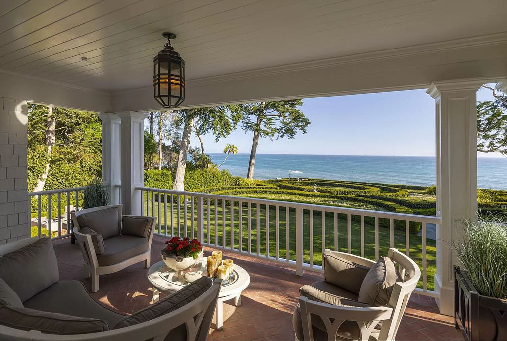 The Property in Carpinteria is a spectacular oceanfront estate with ancient specimen trees and mature landscaping, babbling fountains, and direct access to the beach. This home located at 3165 Padaro Ln, Carpinteria, California