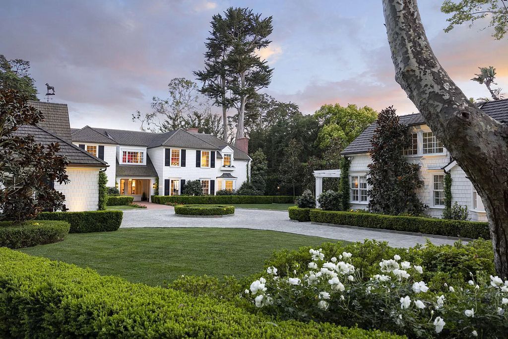 The Property in Carpinteria is a spectacular oceanfront estate with ancient specimen trees and mature landscaping, babbling fountains, and direct access to the beach. This home located at 3165 Padaro Ln, Carpinteria, California