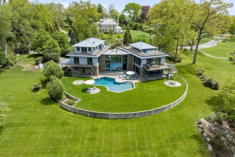 Stunning Waterfront Home in Greenwich with  Beautifully Landscaped Grounds Asks for $15.75 M
