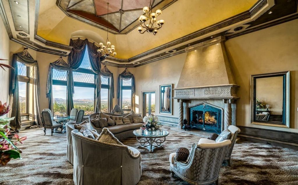 The Mansion in Nevada, a majestic home has unrivaled city views and unique privacy sits upon an enchanting 14-acre plot on a high plateau is now available for sale. This home located at 2490 Manzanita Ln, Reno, Nevada 