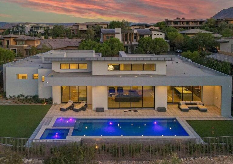 The Ridges Modern Home in Las Vegas with Majestic Mountain and Golf Course Views for Sale at $5,426,000