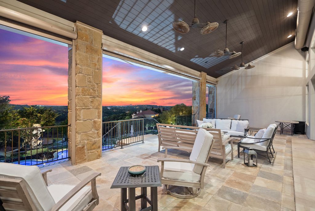 The Home in Austin is a one of a kind compound in the coveted community of Escala at Barton Creek with panoramic views of Hill Country and Fazio Canyons now available for sale. This home located at 7841 Escala Dr, Austin, Texas