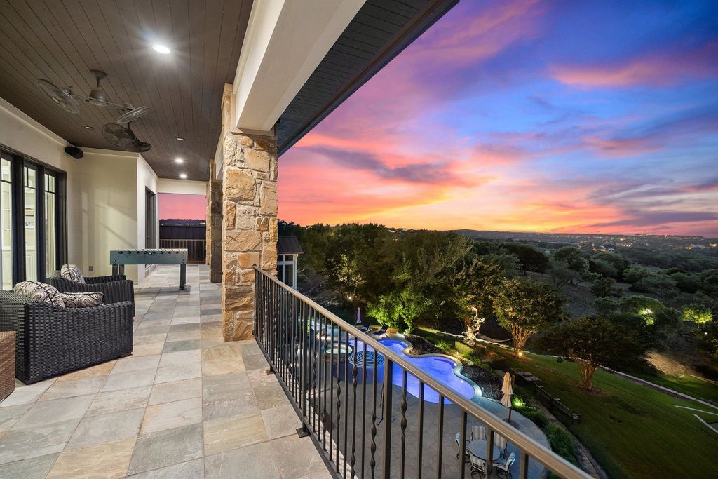 The Home in Austin is a one of a kind compound in the coveted community of Escala at Barton Creek with panoramic views of Hill Country and Fazio Canyons now available for sale. This home located at 7841 Escala Dr, Austin, Texas