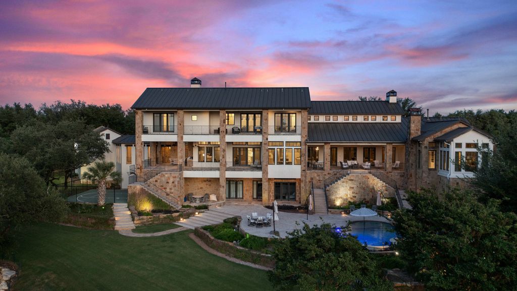 The Home in Austin is a one of a kind compound in the coveted community of Escala at Barton Creek with panoramic views of Hill Country and Fazio Canyons now available for sale. This home located at 7841 Escala Dr, Austin, Texas