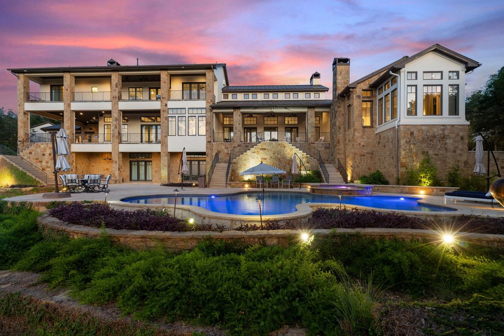 The Home in Austin is a one of a kind compound in the coveted community of Escala at Barton Creek with panoramic views of Hill Country and Fazio Canyons now available for sale. This home located at 7841 Escala Dr, Austin, Texas