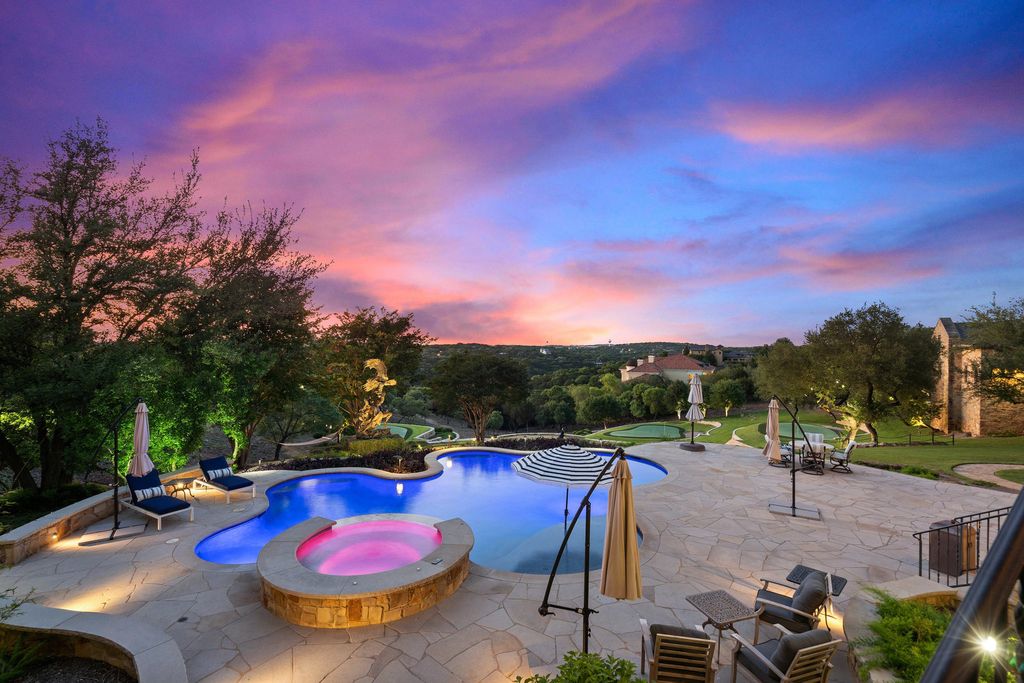 The Home in Austin is a one of a kind compound in the coveted community of Escala at Barton Creek with panoramic views of Hill Country and Fazio Canyons now available for sale. This home located at 7841 Escala Dr, Austin, Texas